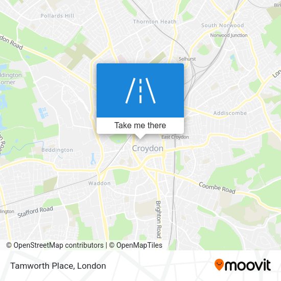 Tamworth Place map