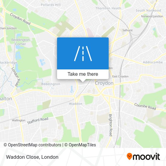 Waddon Close map