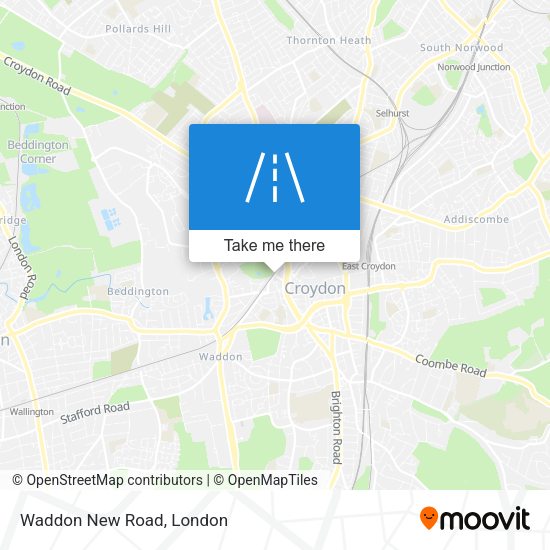 Waddon New Road map