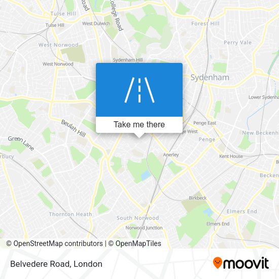 Belvedere Road map