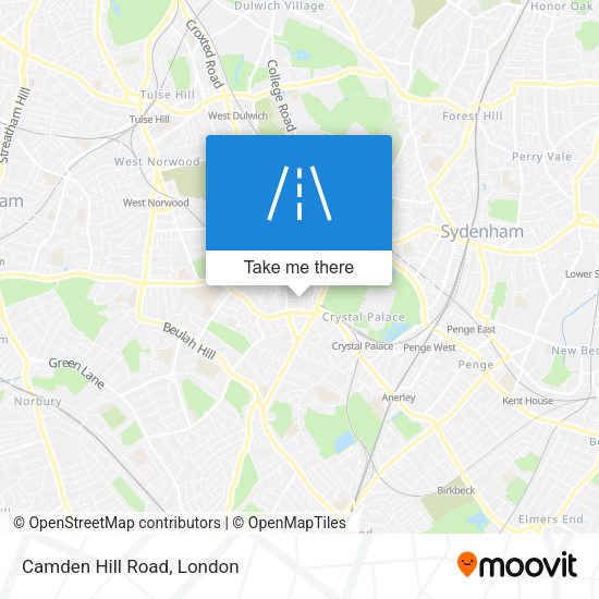 Camden Hill Road map