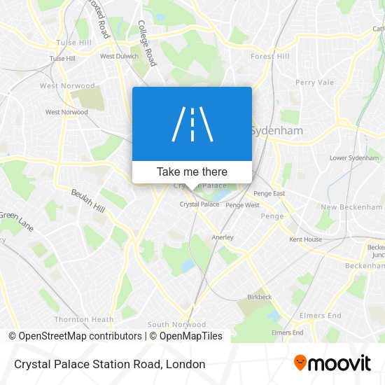 Crystal Palace Station Road map