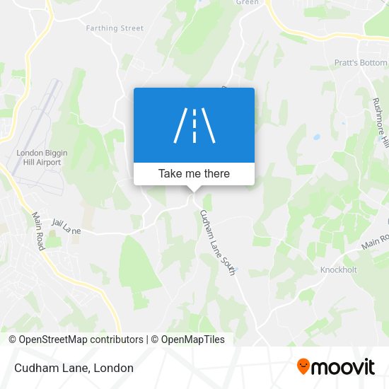 Cudham Lane map