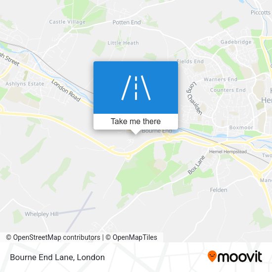 Bourne End Lane map