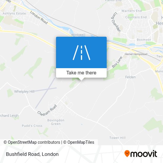 Bushfield Road map