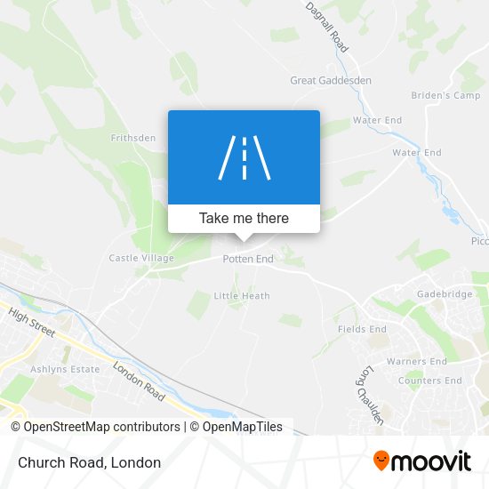 Church Road map