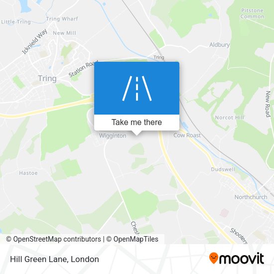 Hill Green Lane map