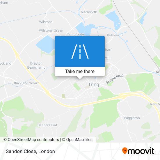 Sandon Close map