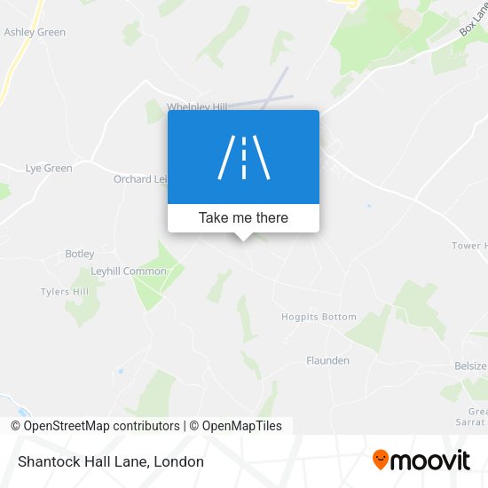 Shantock Hall Lane map
