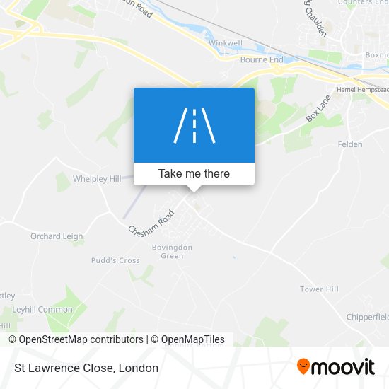 St Lawrence Close map