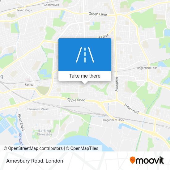 Amesbury Road map