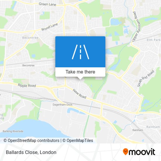 Ballards Close map