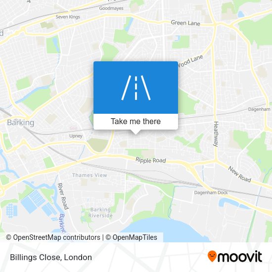 Billings Close map