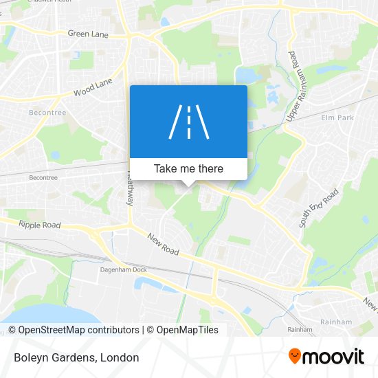 Boleyn Gardens map