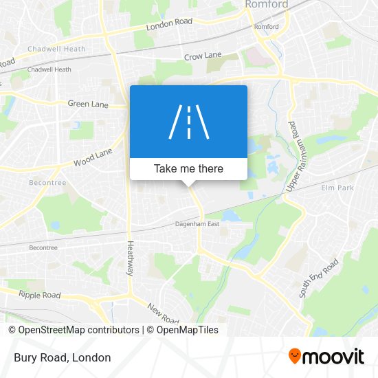 Bury Road map