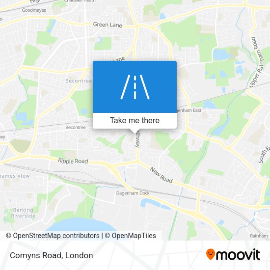 Comyns Road map
