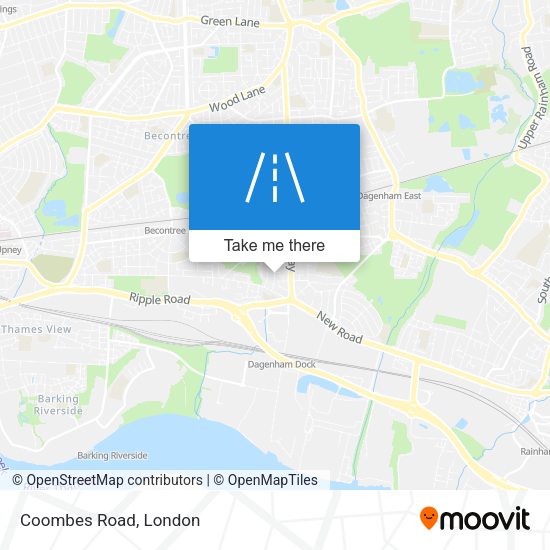 Coombes Road map