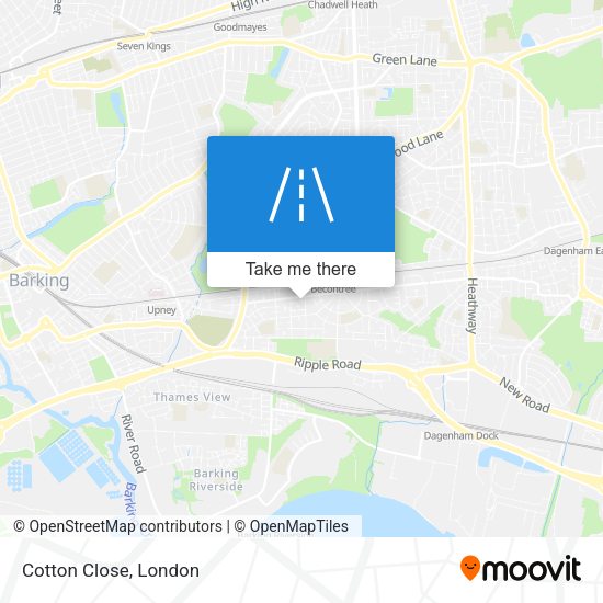 Cotton Close map