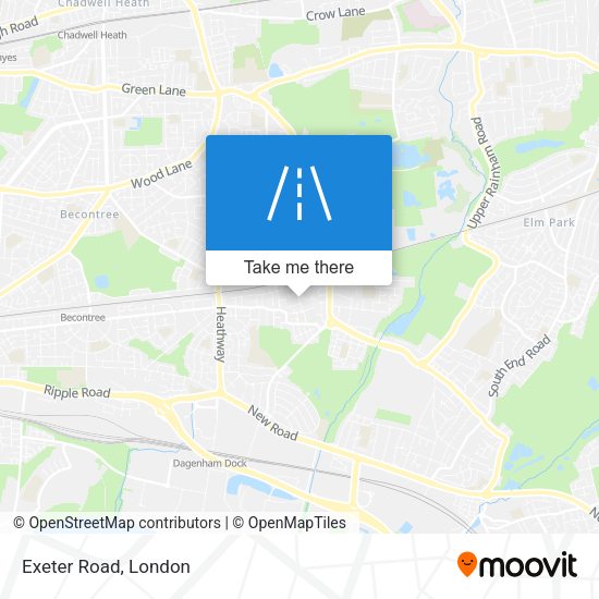Exeter Road map