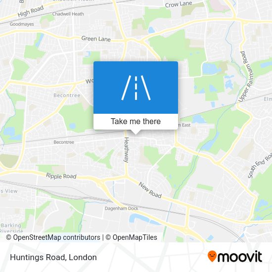 Huntings Road map