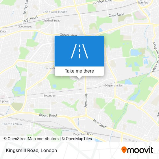 Kingsmill Road map