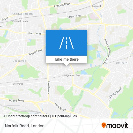 Norfolk Road map