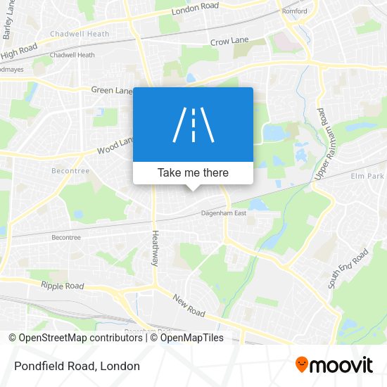 Pondfield Road map