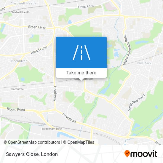 Sawyers Close map