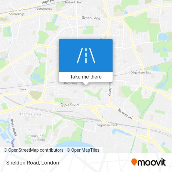 Sheldon Road map