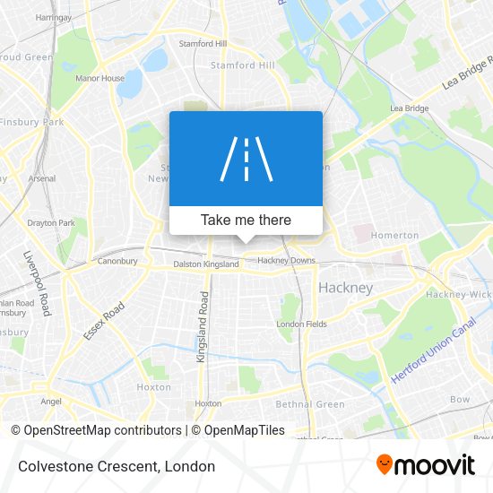 Colvestone Crescent map