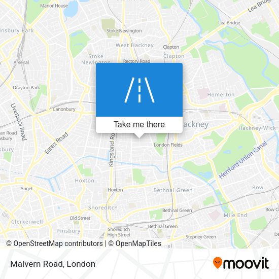 Malvern Road map