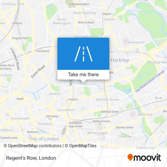 Regent's Row map
