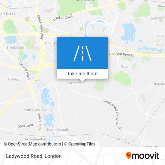 Ladywood Road map