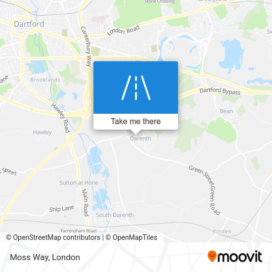 Moss Way map