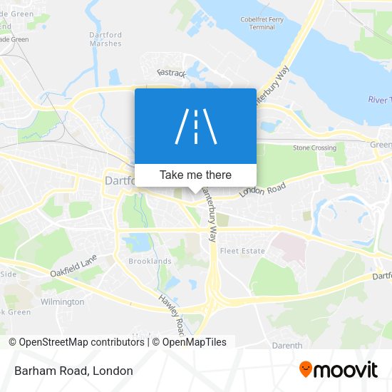 Barham Road map