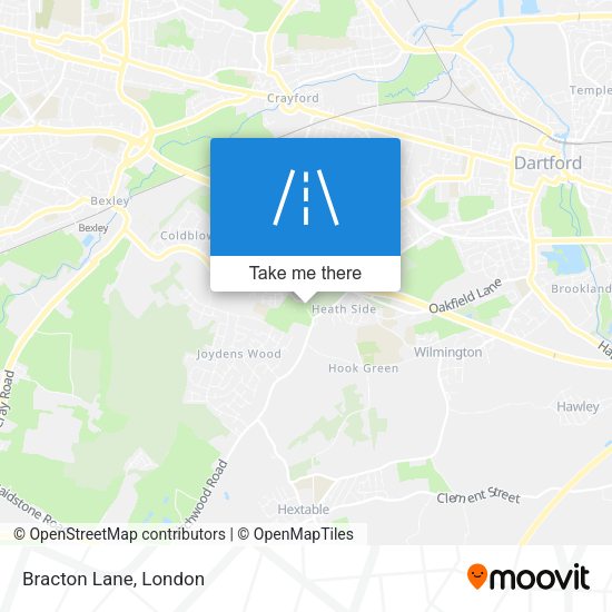 Bracton Lane map