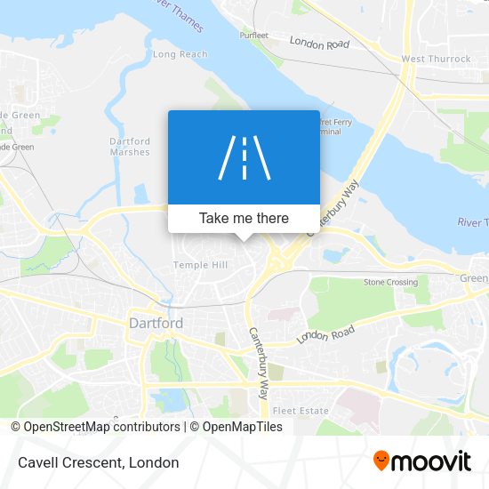 Cavell Crescent map