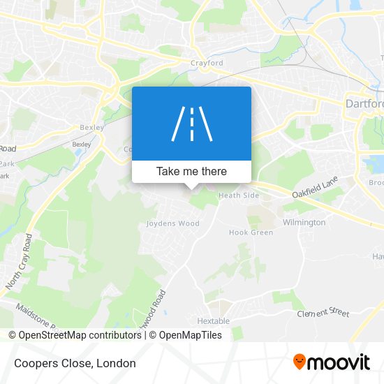 Coopers Close map