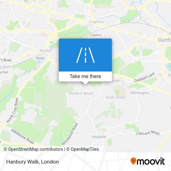 Hanbury Walk map