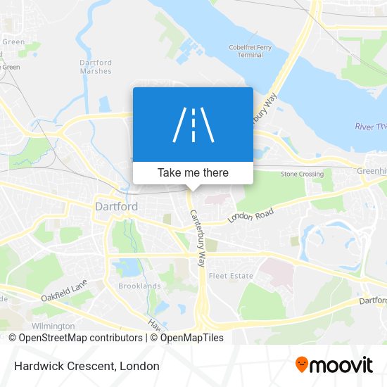 Hardwick Crescent map