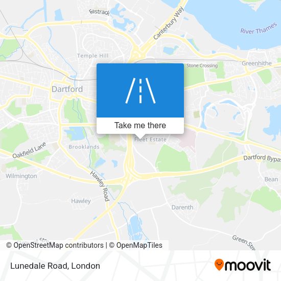 Lunedale Road map