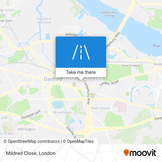 Mildred Close map