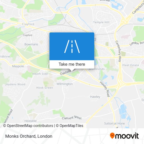Monks Orchard map