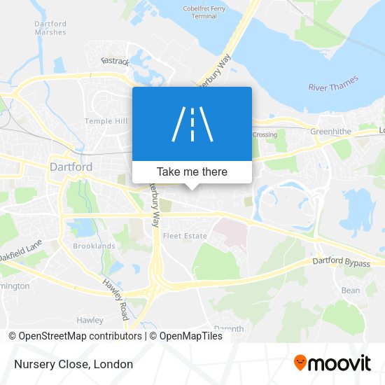 Nursery Close map