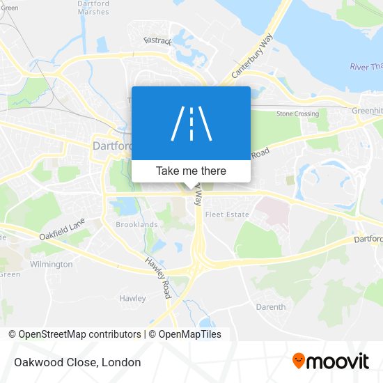 Oakwood Close map