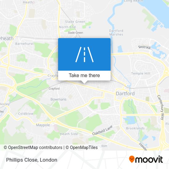 Phillips Close map