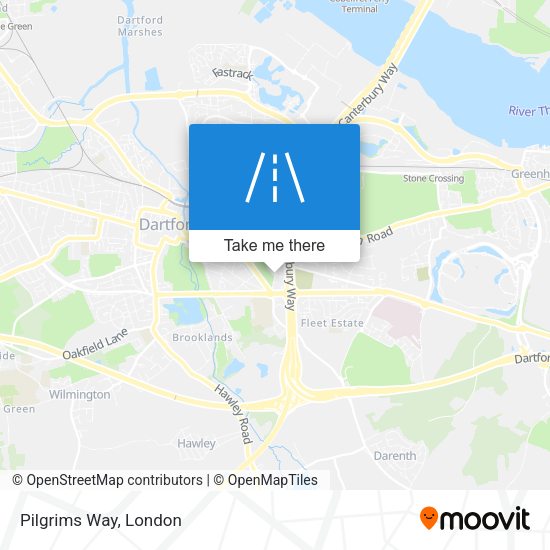 Pilgrims Way map