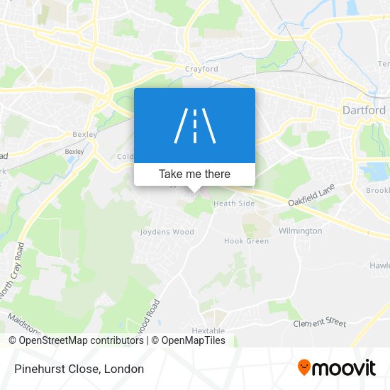 Pinehurst Close map