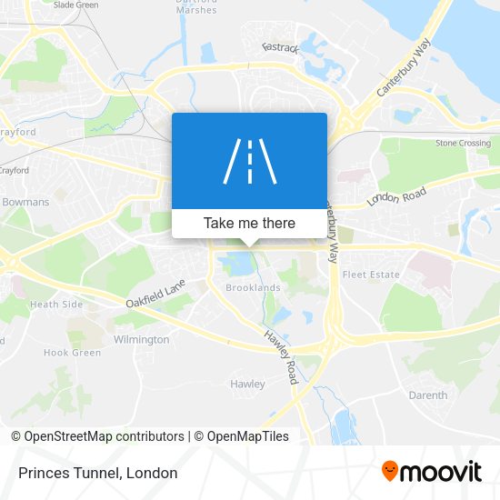 Princes Tunnel map