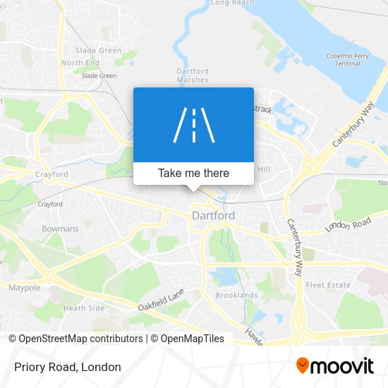 Priory Road map